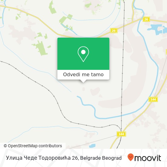 Улица Чеде Тодоровића 26 mapa