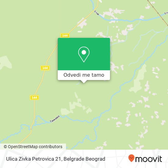 Ulica Zivka Petrovica 21 mapa