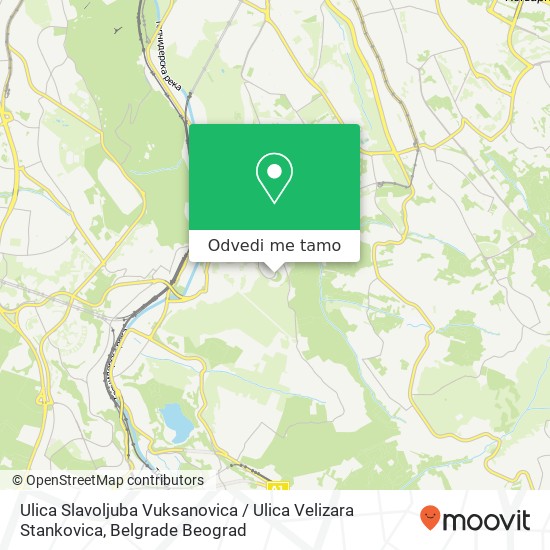 Ulica Slavoljuba Vuksanovica / Ulica Velizara Stankovica mapa