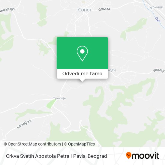 Crkva Svetih Apostola Petra I Pavla mapa