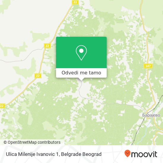 Ulica Milenije Ivanovic 1 mapa