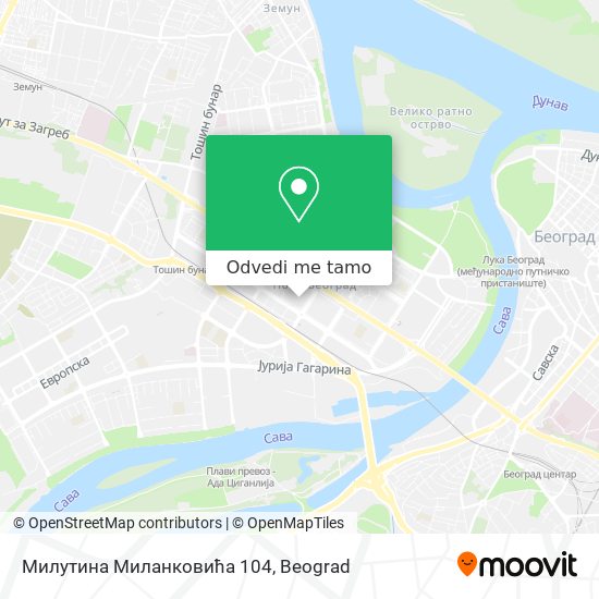 Милутина Миланковића 104 mapa