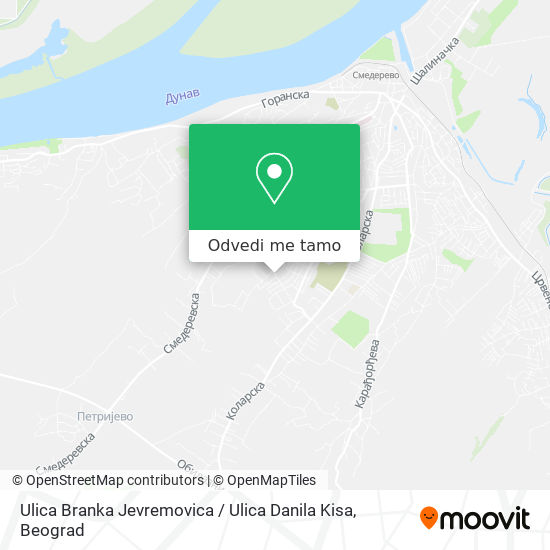 Ulica Branka Jevremovica / Ulica Danila Kisa mapa