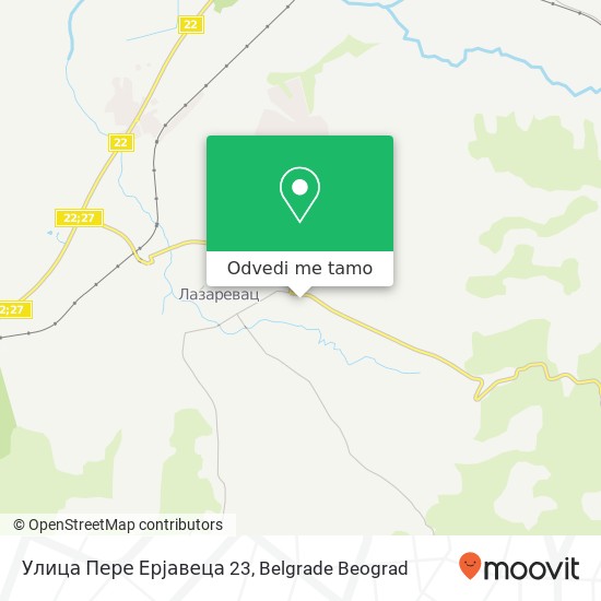 Улица Пере Ерјавеца 23 mapa