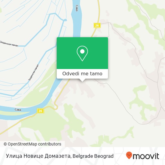 Улица Новице Домазета mapa