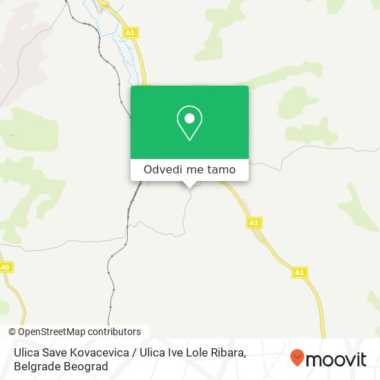 Ulica Save Kovacevica / Ulica Ive Lole Ribara mapa