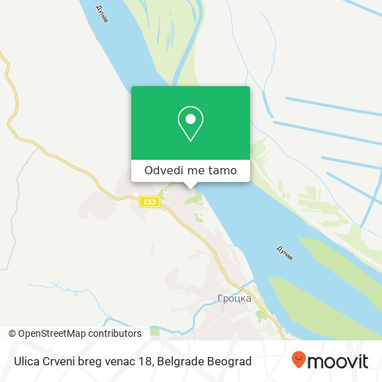 Ulica Crveni breg venac 18 mapa