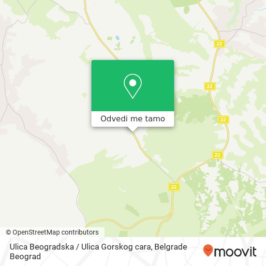 Ulica Beogradska / Ulica Gorskog cara mapa