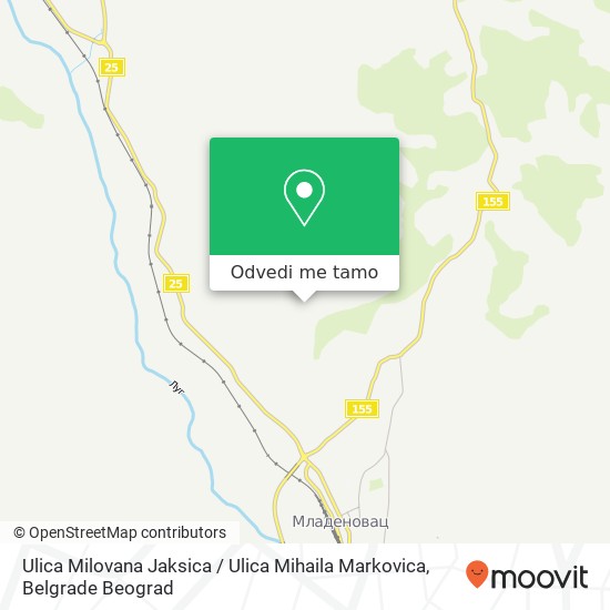 Ulica Milovana Jaksica / Ulica Mihaila Markovica mapa