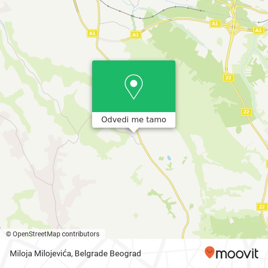 Miloja Milojevića mapa