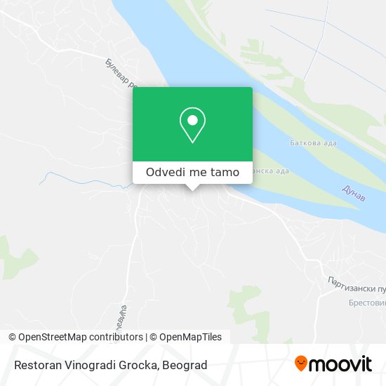 Restoran Vinogradi Grocka mapa