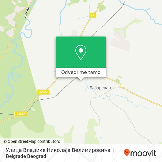 Улица Владике Николаја Велимировића 1 mapa