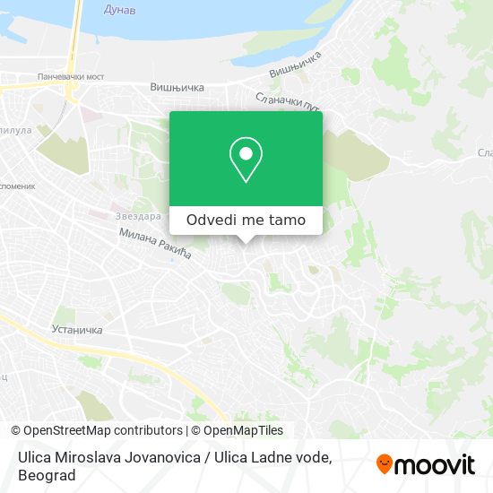 Ulica Miroslava Jovanovica / Ulica Ladne vode mapa