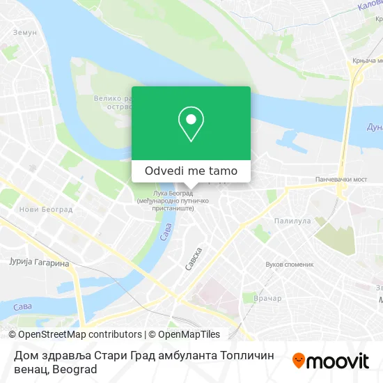 Дом здравља Стари Град амбуланта Топличин венац mapa
