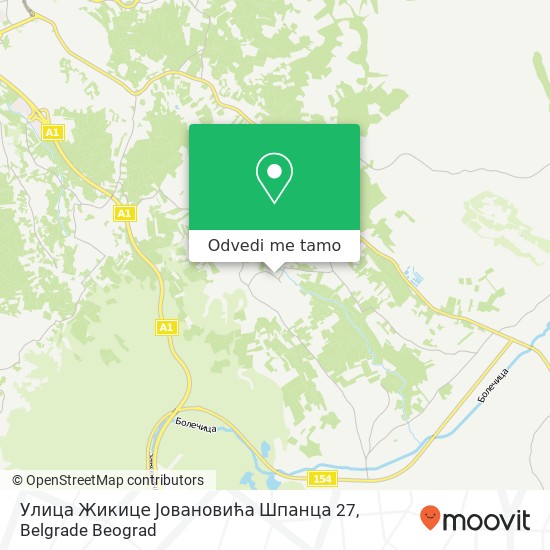 Улица Жикице Јовановића Шпанца 27 mapa