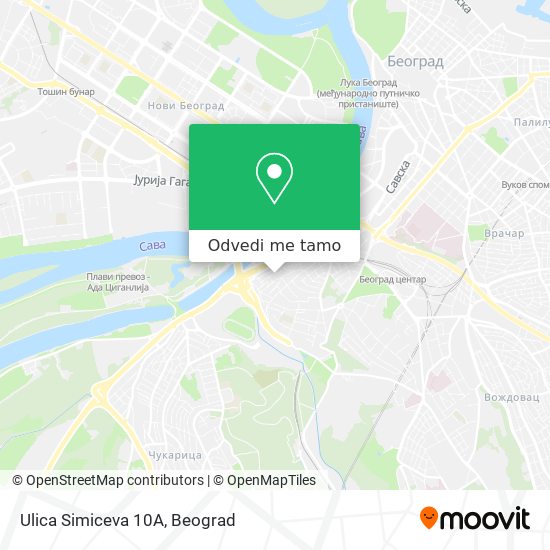 Ulica Simiceva 10A mapa