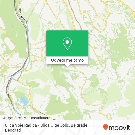 Ulica Voje Radica / Ulica Olge Jojic mapa