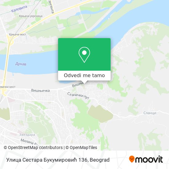Улица Сестара Букумировић 136 mapa
