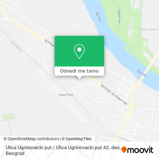 Ulica Ugrinovacki put / Ulica Ugrinovacki put 42. deo mapa