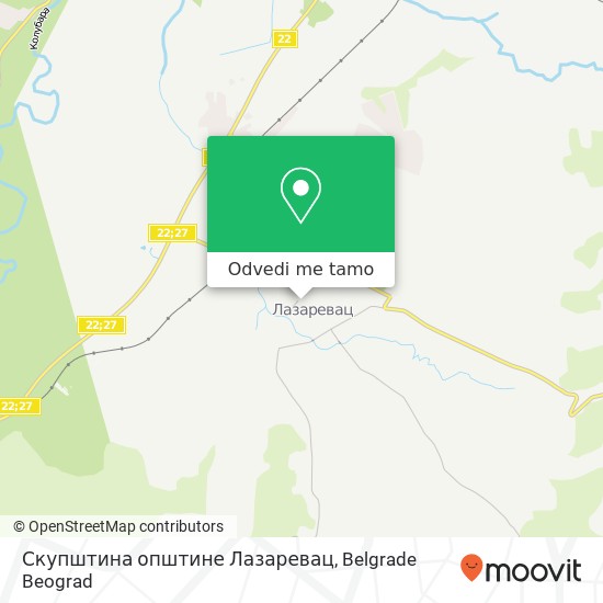 Скупштина општине Лазаревац mapa