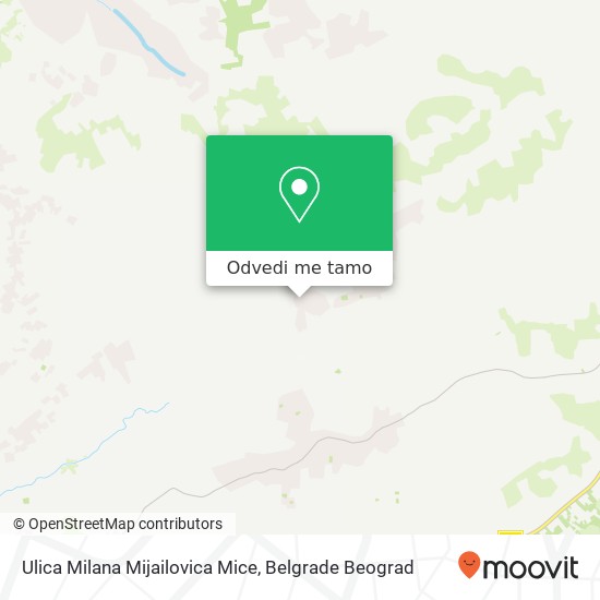 Ulica Milana Mijailovica Mice mapa