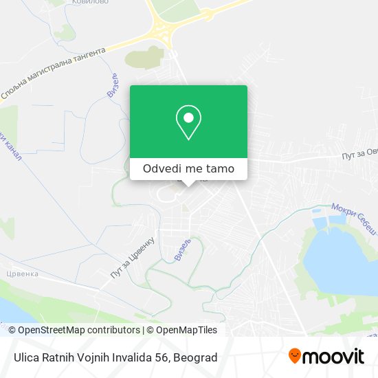 Ulica Ratnih Vojnih Invalida 56 mapa