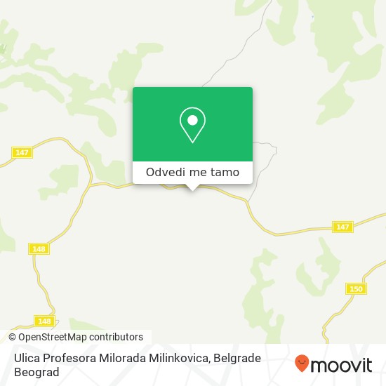 Ulica Profesora Milorada Milinkovica mapa