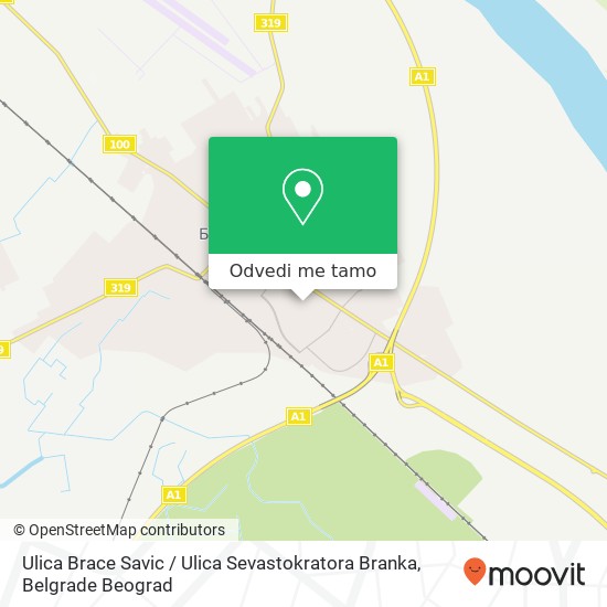 Ulica Brace Savic / Ulica Sevastokratora Branka mapa