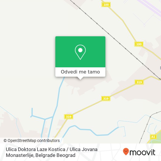 Ulica Doktora Laze Kostica / Ulica Jovana Monasterlije mapa