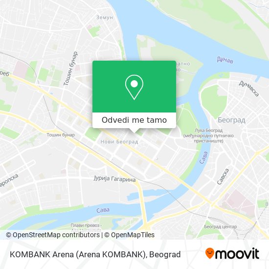 KOMBANK Arena mapa