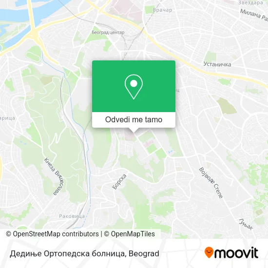 Дедиње Ортопедска болница mapa