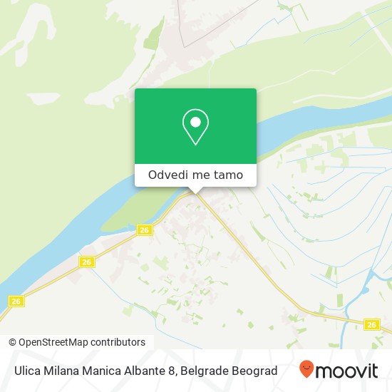 Ulica Milana Manica Albante 8 mapa