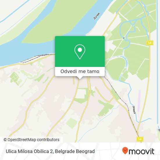 Ulica Milosa Obilica 2 mapa