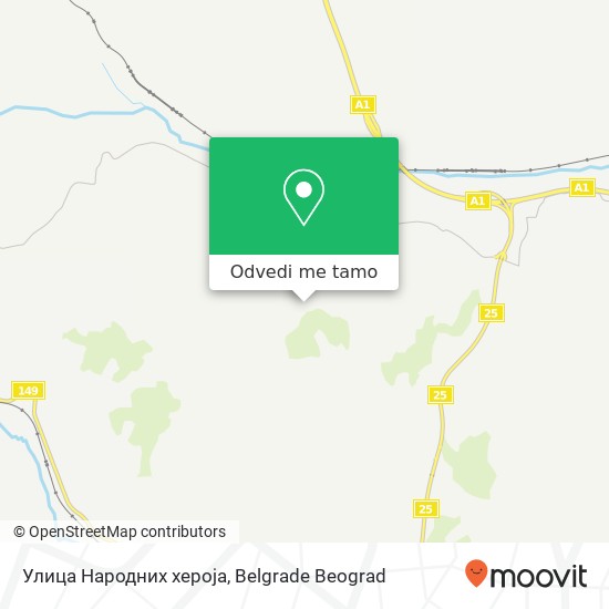 Улица Народних хероја mapa