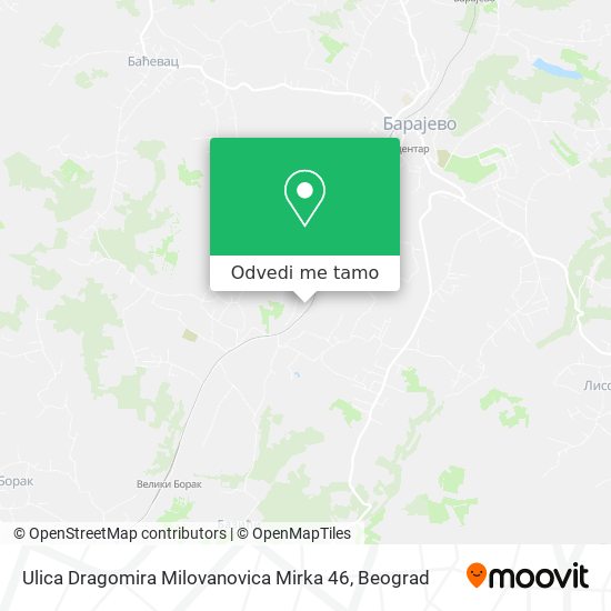 Ulica Dragomira Milovanovica Mirka 46 mapa