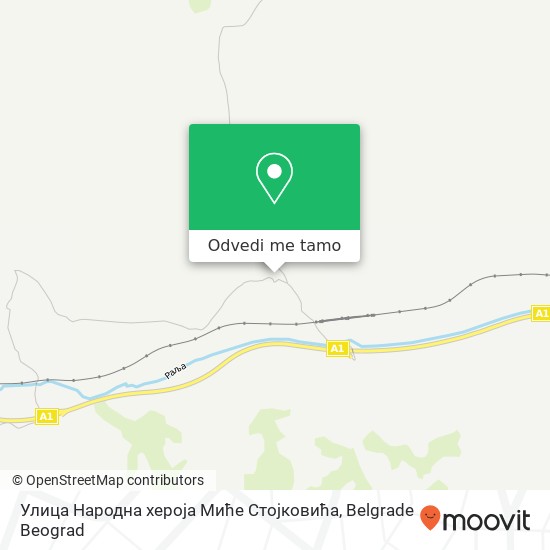 Улица Народна хероја Миће Стојковића mapa