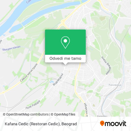 Kafana Cedic (Restoran Cedic) mapa