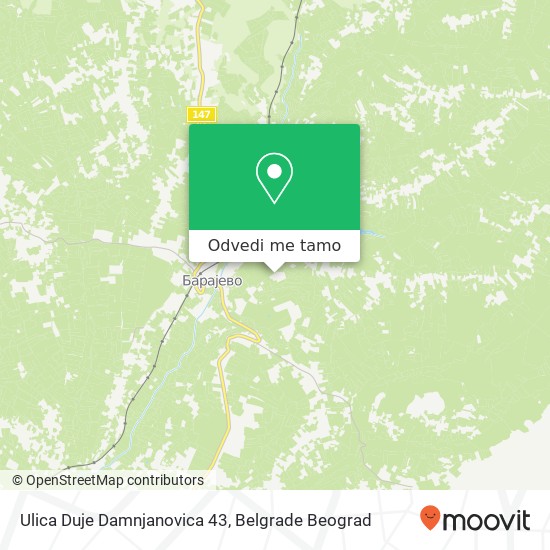 Ulica Duje Damnjanovica 43 mapa