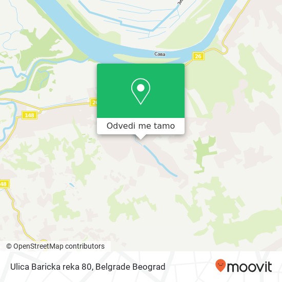 Ulica Baricka reka 80 mapa