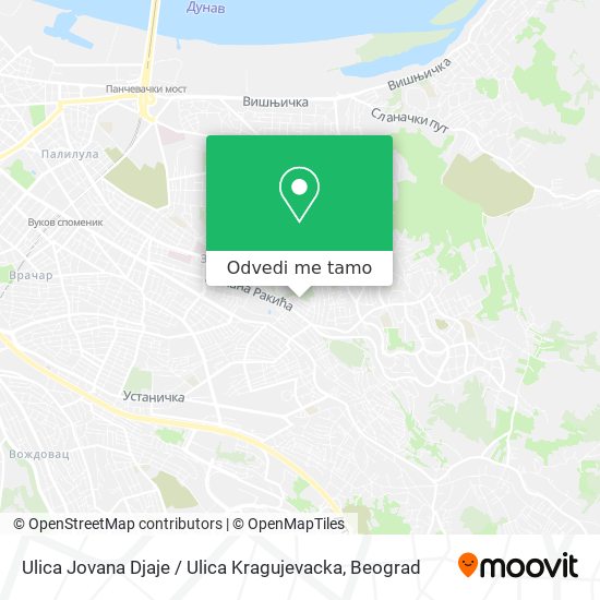 Ulica Jovana Djaje / Ulica Kragujevacka mapa