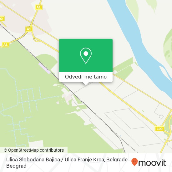 Ulica Slobodana Bajica / Ulica Franje Krca mapa