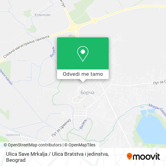 Ulica Save Mrkalja / Ulica Bratstva i jedinstva mapa