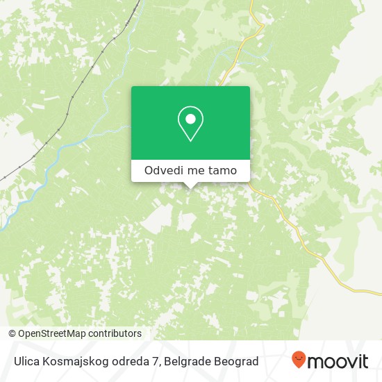 Ulica Kosmajskog odreda 7 mapa