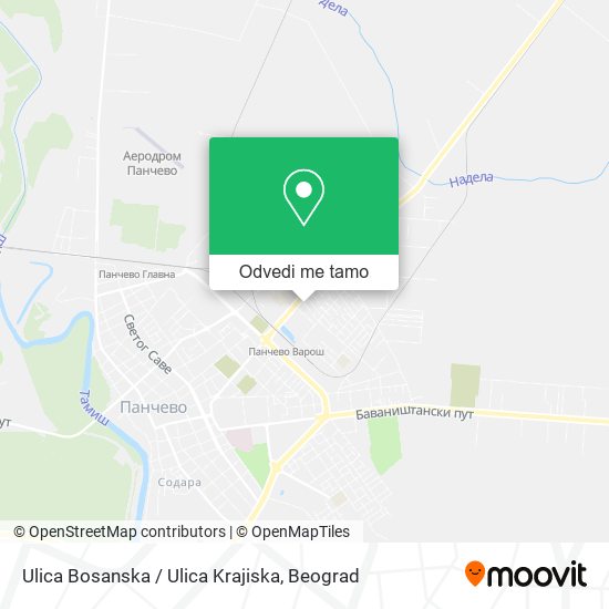 Ulica Bosanska / Ulica Krajiska mapa