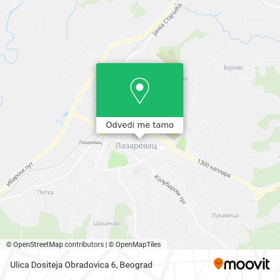 Ulica Dositeja Obradovica 6 mapa