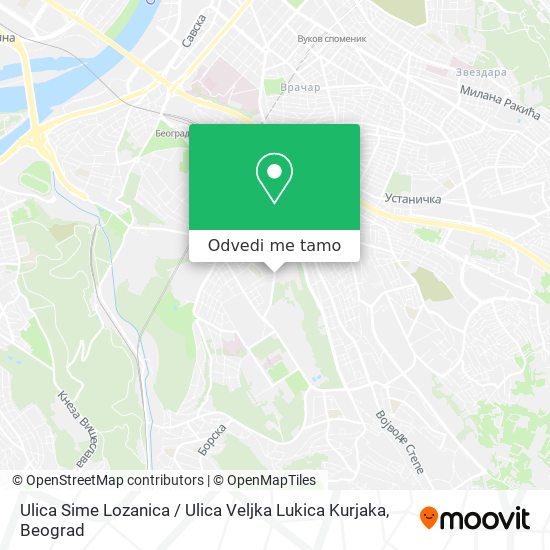 Ulica Sime Lozanica / Ulica Veljka Lukica Kurjaka mapa