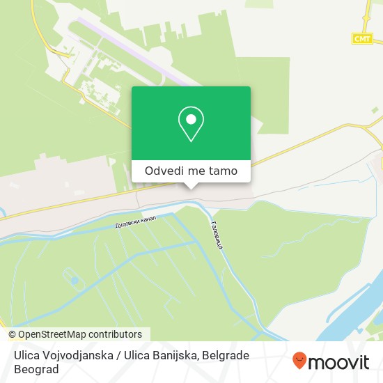 Ulica Vojvodjanska / Ulica Banijska mapa