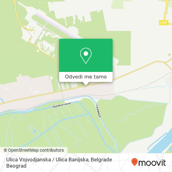 Ulica Vojvodjanska / Ulica Banijska mapa