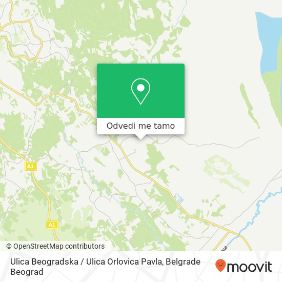 Ulica Beogradska / Ulica Orlovica Pavla mapa