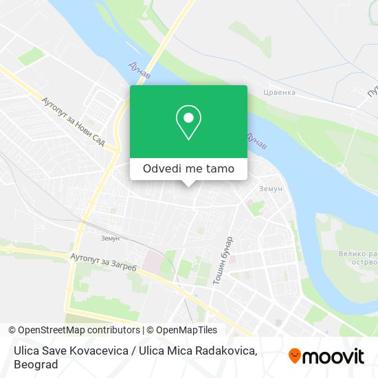 Ulica Save Kovacevica / Ulica Mica Radakovica mapa